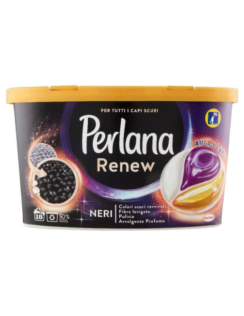 Perlana Капсули для прання 18 шт Renew Neri для чорних і темних речей