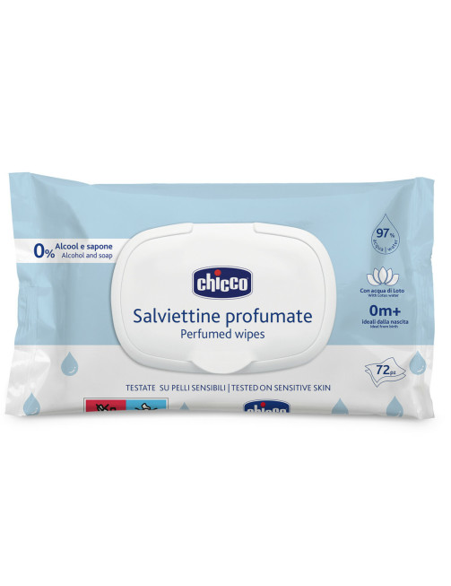 Chicco Вологі серветки 72 шт Perfumed Wipes 0+ дитячі