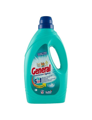 General Гель для прання 1440 мл на 32 прання Freschezza + Igiene 5in1 Універсальний General Гель для прання 1440 мл на 32 прання Freschezza + Igiene 5in1 Універсальний