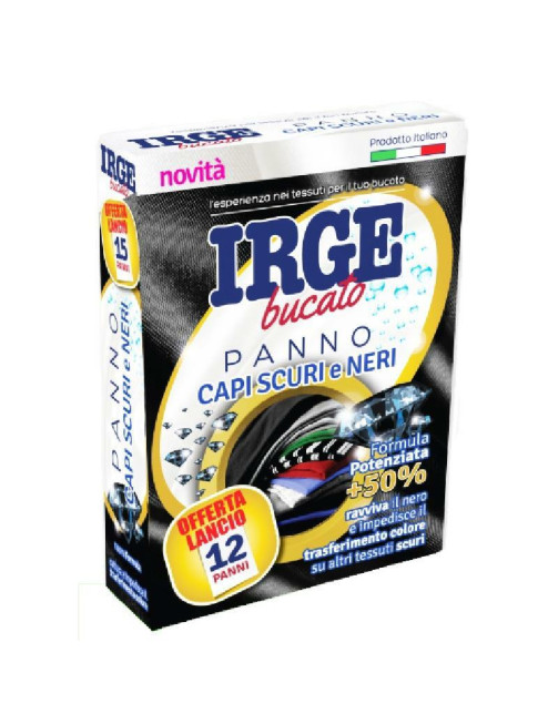 Irge Серветки-пастки для прання 12 шт Capi Scuri e Neri для чорних та темних речей