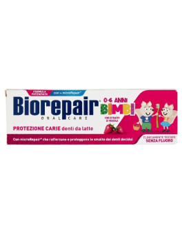 Biorepair Зубна паста 50 мл. Kids Bimbi 0-6 років зі смаком полуниці Biorepair Зубна паста 50 мл. Kids Bimbi 0-6 років зі смаком полуниці