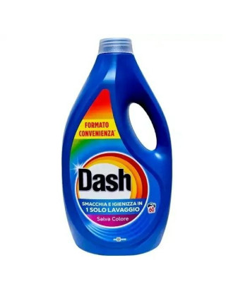 Dash Гель для прання 2700 мл на 60 прань Salva Colore для кольорової білизни Dash Гель для прання 2700 мл на 60 прань Salva Colore для кольорової білизни