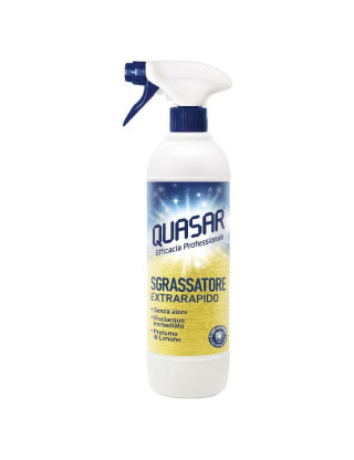 Quasar Спрей 580 мл Sgrassatore Extrarapido Універсальний знежирювач з ароматом лимона Quasar Спрей 580 мл Sgrassatore Extrarapido Універсальний знежирювач з ароматом лимона