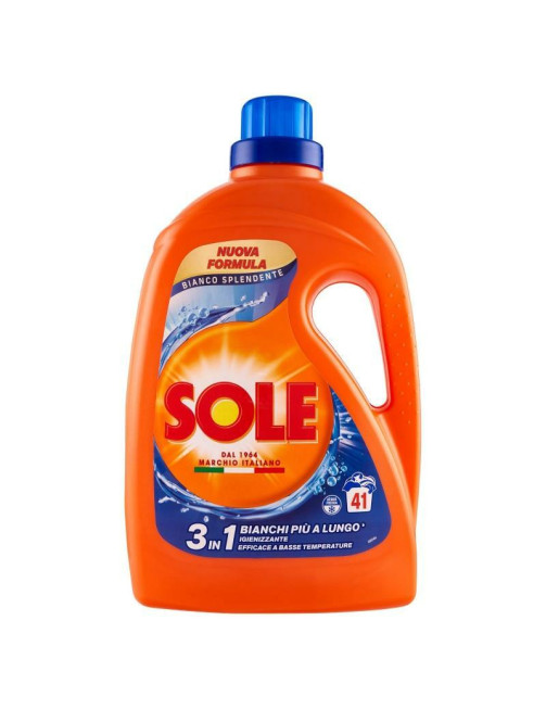 Sole Гель для прання 1845 мл на 41 прання Bianco Splendente 3 in 1 для білих речей Sole Гель для прання 1845 мл на 41 прання Bianco Splendente 3 in 1 для білих речей