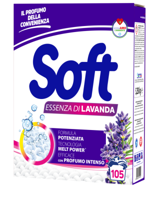 Soft Пральний порошок 5250 г на 105 прань Lavanda з активним киснем Soft Пральний порошок 5250 г на 105 прань Lavanda з активним киснем