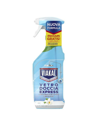 Viakal Спрей 470 мл Vetro Doccia Express Ароматизований Fiori Bianco для чищення скла душових кабін, змішувачами та кахлем Viakal Спрей 470 мл Vetro Doccia Express Ароматизований Fiori Bianco для чищення скла душових кабін, змішувачами та кахлем