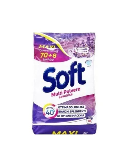 Soft Пральний порошок 3900 г на 78 прань Lavanda Intensa Універсальний з активним киснем Soft Пральний порошок 3900 г на 78 прань Lavanda Intensa Універсальний з активним киснем