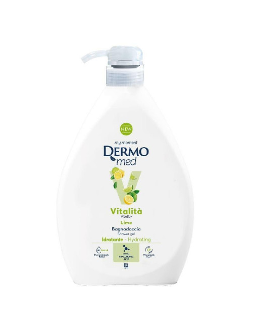 DermoMed Гель для душу з дозатором 1000 мл. Vitality Lime