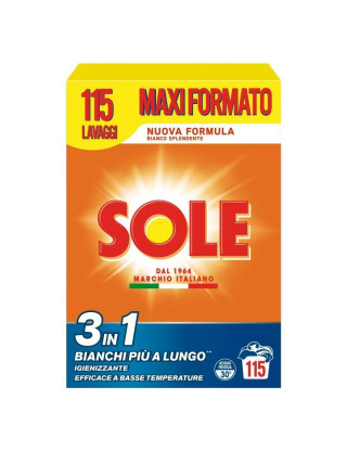 Sole Пральний порошок 5750 г на 115 прань Bianco Splendente 3 in 1 Універсальний